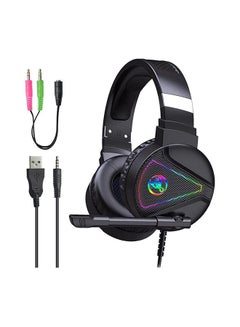 Gaming Headset With Microphone RGB For HXSJ PS4/PS5/XOne/XSeries/NSwitch -wired