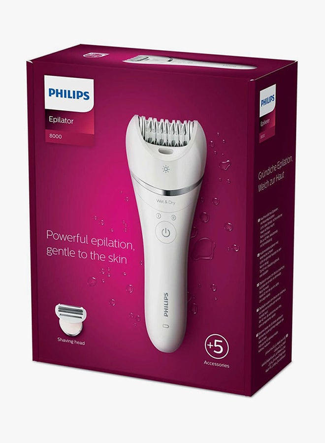 Philips - BRE710/00 Cordless Wet And Dry Epilator With Accessories White - Image 1
