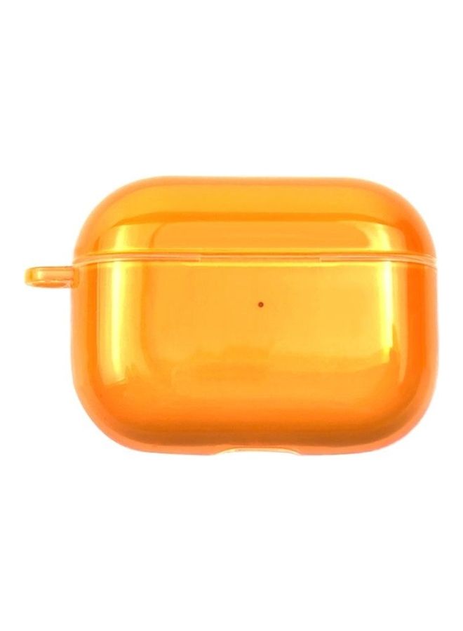 BGM PC Protective Case Cover with Lanyard Hole For Apple AirPods Pro 3 Orange - Image 1