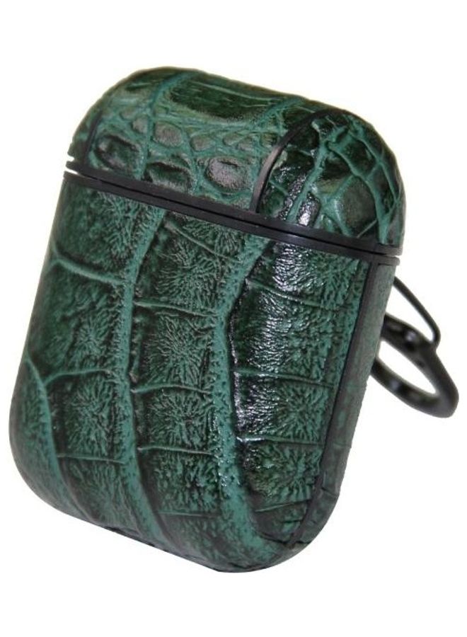 BGM Two Windows Crocodile Pattern Silicone Protective Case For Apple AirPods 1/2 Green - Image 1