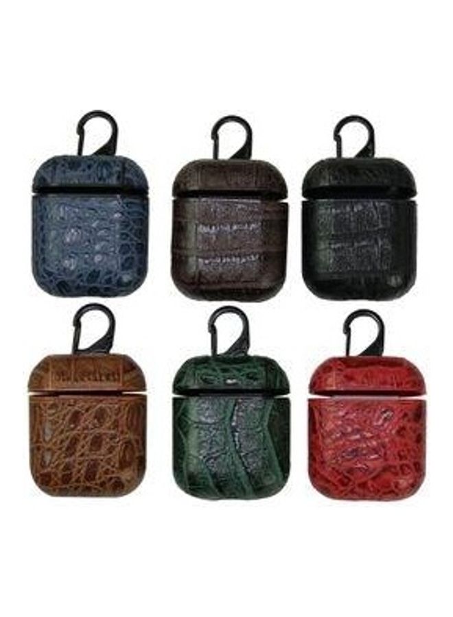 BGM Two Windows Crocodile Pattern Silicone Protective Case For Apple AirPods 1/2 Green - Image 3