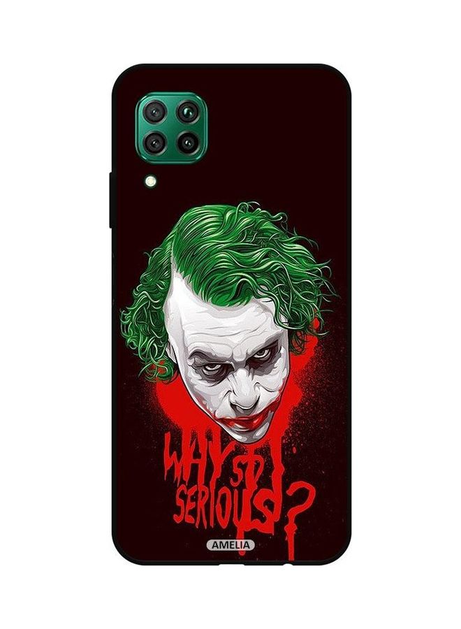 إميليا غطاء حماية واقي لهاتف هواوي P40 لايت 4G، مزين بطبعة عبارة "Why So Serious". متعدد الألوان - Image 1