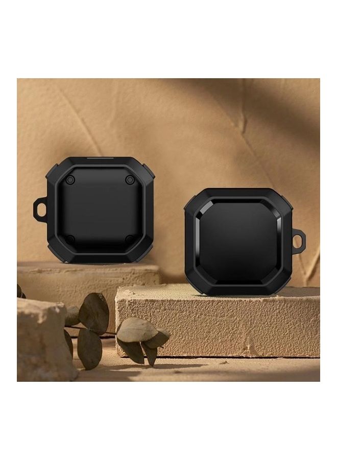 BGM Thunder Battle Gear Anti-Fall Protective Case with Hook Up For Samsung Galaxy Buds Live Black - Image 1