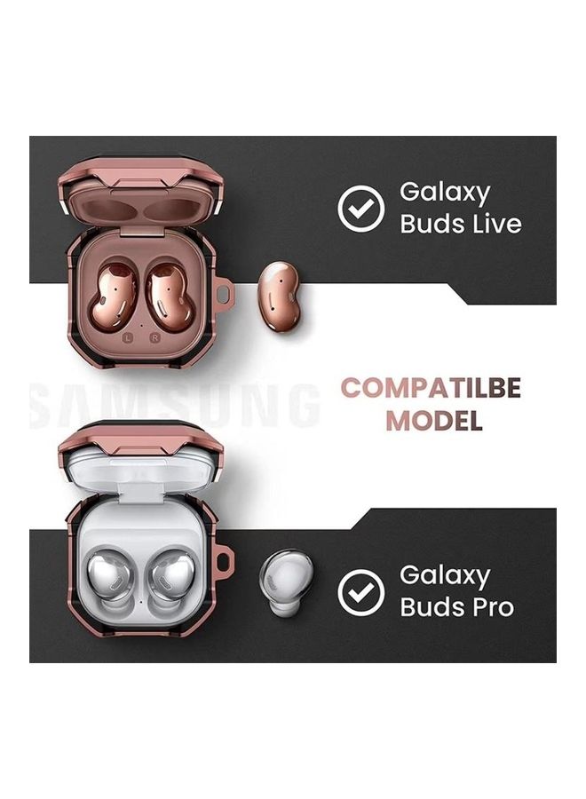 BGM Thunder Battle Gear Anti-Fall Protective Case with Hook Up For Samsung Galaxy Buds Live Black - Image 3