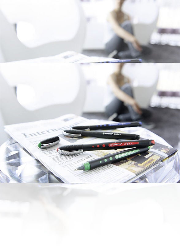 STABILO Pack Of 10 Rollerball Pen Black/Red - Image 2