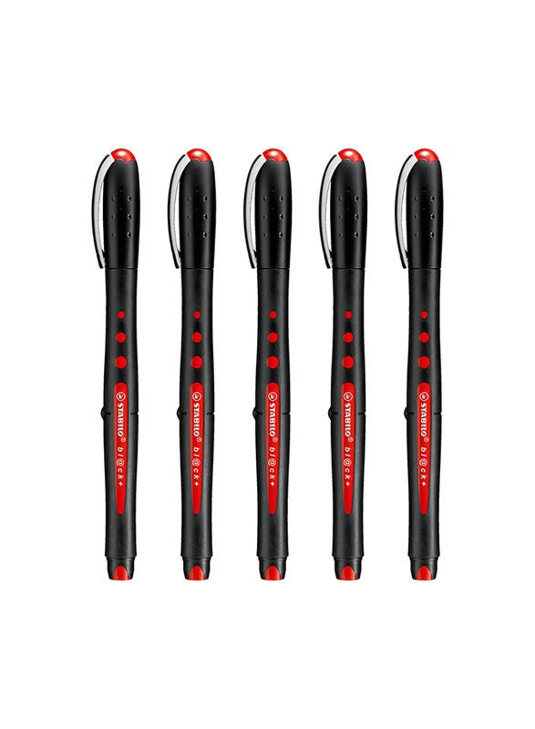 Pack Of 10 Rollerball Pen Black/Red - v1631181292/N50730184A_1