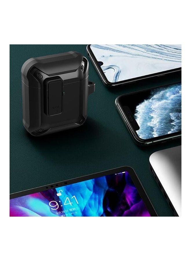 BGM Shockproof Bumblebee Silicone Protective Case with Switch For Apple AirPods 1/2 Blue - Image 5