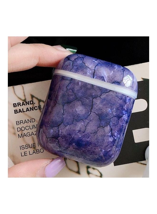 BGM Seaweed Pattern Shockproof TPU Protective Case for Apple AirPods 1/2 Purple - Image 1