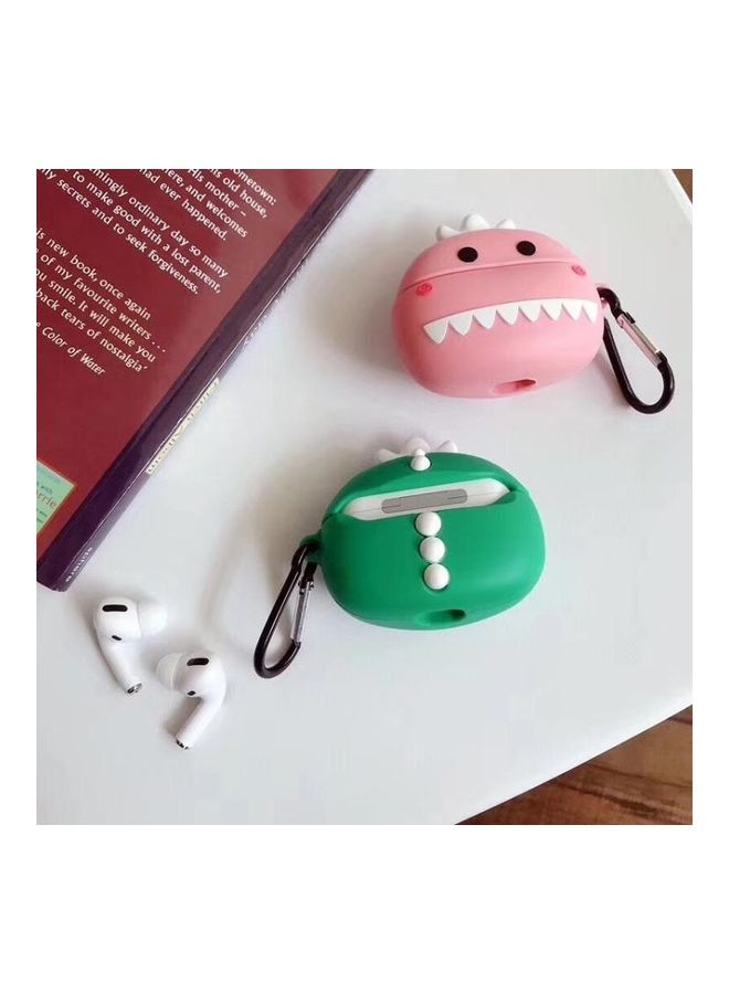 بي جي إم غطاء حماية واقي بتصميم رأس ديناصور يعبر عن الحب لسماعات أبل آيربودز برو أخضر - Image 4