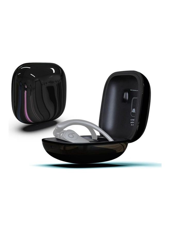 BGM Mirror Surface Silicone with PC Protective Case For Beats Powerbeats Pro Black - Image 1