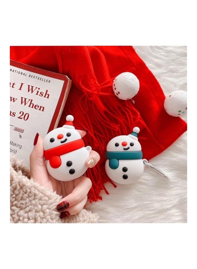 BGM - Generation Universal Pair Snowman Bluetooth Headphone Protective Case For Apple AirPods 1/2 Blue - Image 1