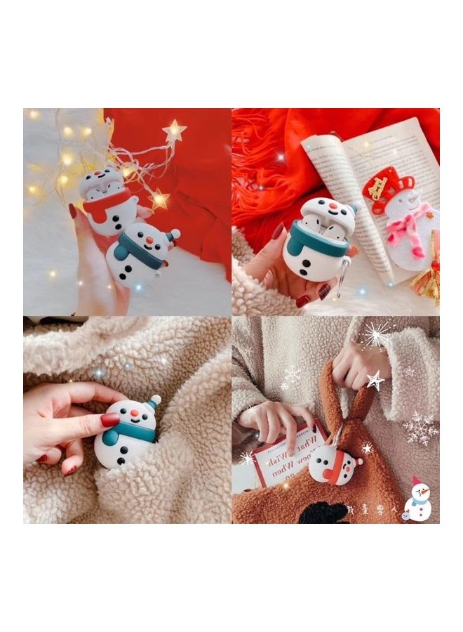 BGM - Generation Universal Pair Snowman Bluetooth Headphone Protective Case For Apple AirPods 1/2 Blue - Image 1
