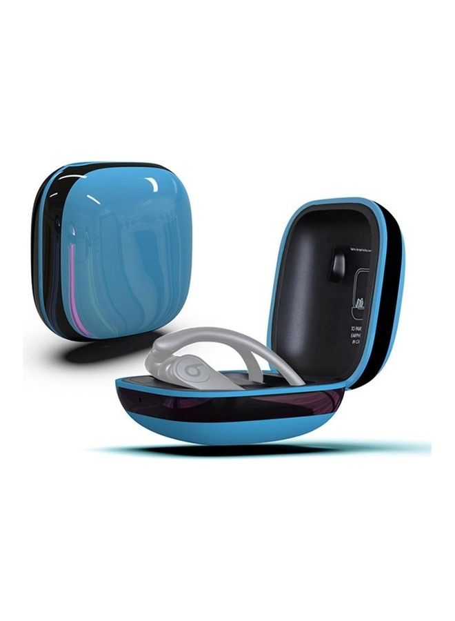 بي جي إم غطاء حماية واقٍ من السيليكون بسطح عاكس مع سماعة أذن لاسلكية من البولي كربونات لسماعات بيتس باور بيتس برو أزرق + أسود - Image 1