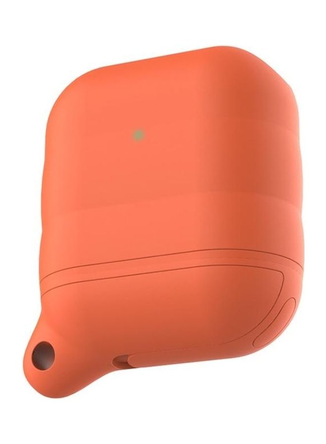 BGM Wireless Earphone Waterproof Silicone Protective Case for Apple AirPods 1/2 Orange - Image 1