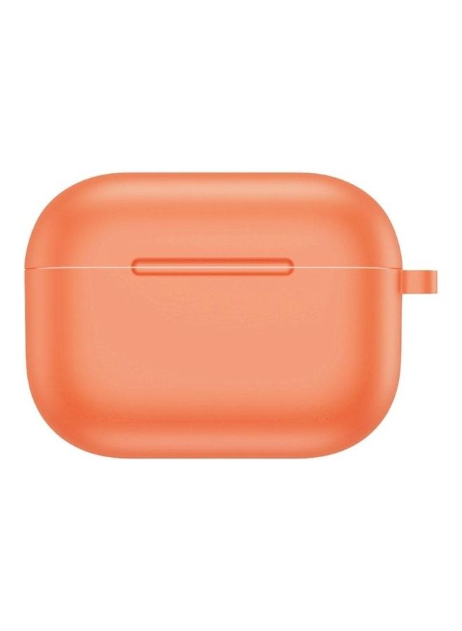 بي جي إم علبة حماية واقيية من السيليكون السميك بقاعدة دائرية لسماعة آيربودز برو برتقالي - Image 1