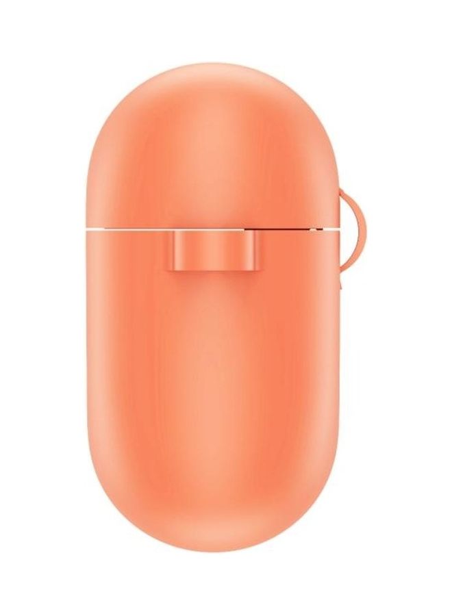 بي جي إم علبة حماية واقيية من السيليكون السميك بقاعدة دائرية لسماعة آيربودز برو برتقالي - Image 2