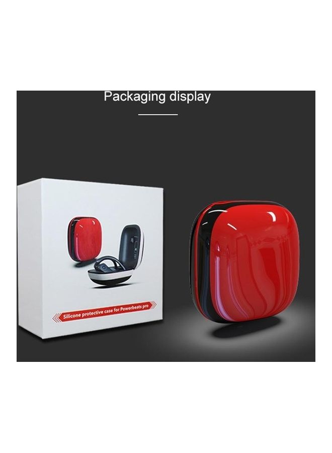 Mirror Surface Silicone with PC Protective Case For Beats Powerbeats Pro Dark Green