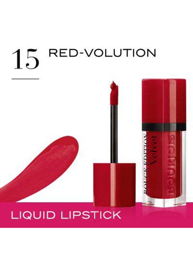 BOURJOIS PARIS - Rouge Edition Velvet Liquid Lipstick 7.7 ml 15 Red-Volution - Image 1