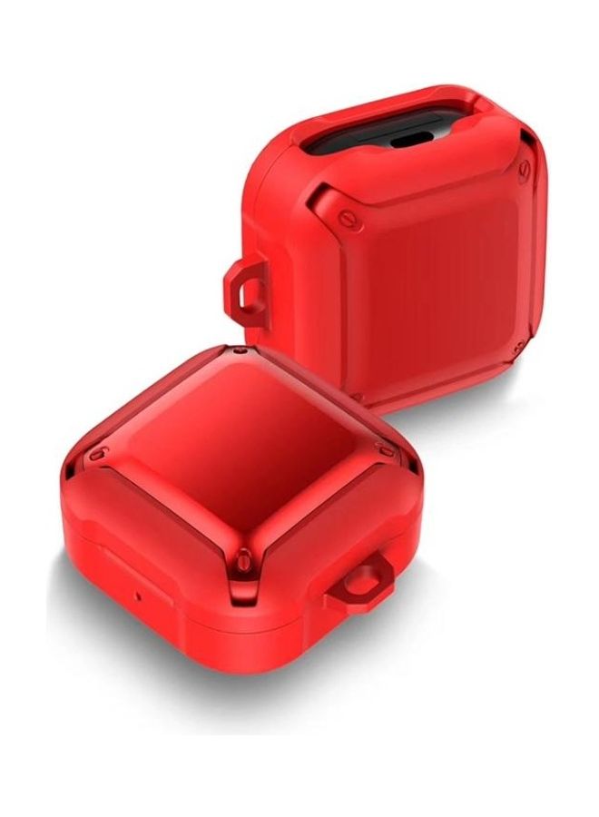 BGM Wireless Earphones Bumblebee Armor Protective Case with Hook For Samsung Galaxy Buds Red - Image 1