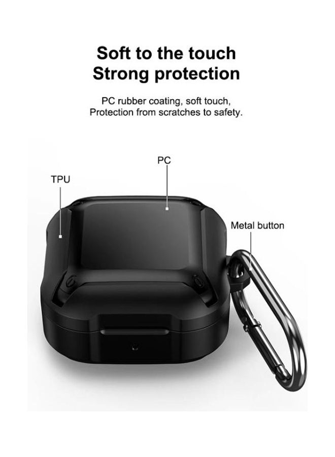 BGM Wireless Earphones Bumblebee Armor Protective Case with Hook For Samsung Galaxy Buds Red - Image 2