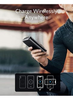 Anker Wireless 10,000mAh PowerCore III 10K Portable Charger with Qi-certified 10W Wireless Charging and 18W USB-C Quick Charge for iPhone 12, Pro, Pro Max, 11, Pro, iPad Black  - Image 3