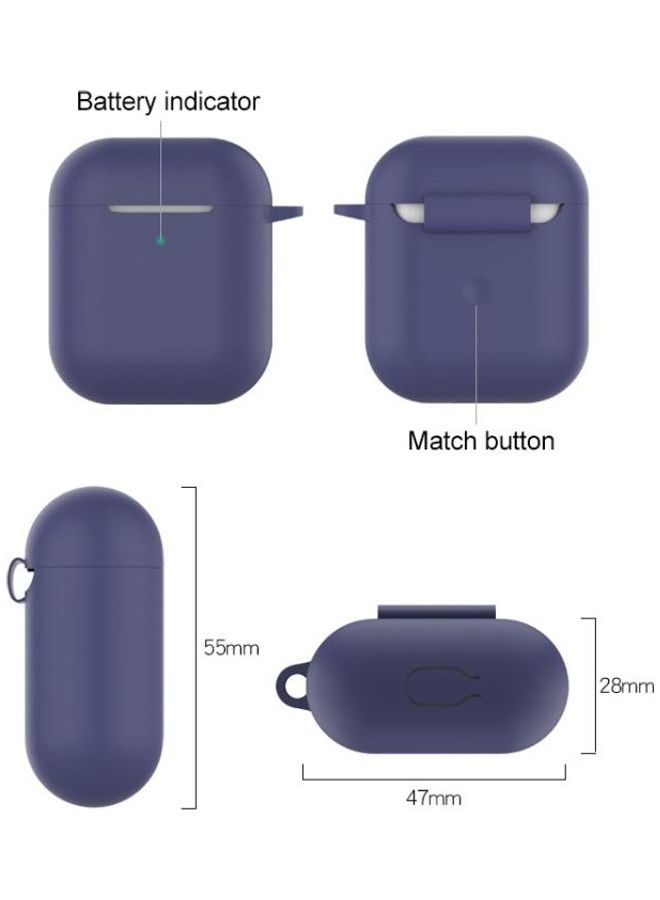 BGM - Shockproof Silicone Protective Case For Apple AirPods 1/2 Blue - Image 1