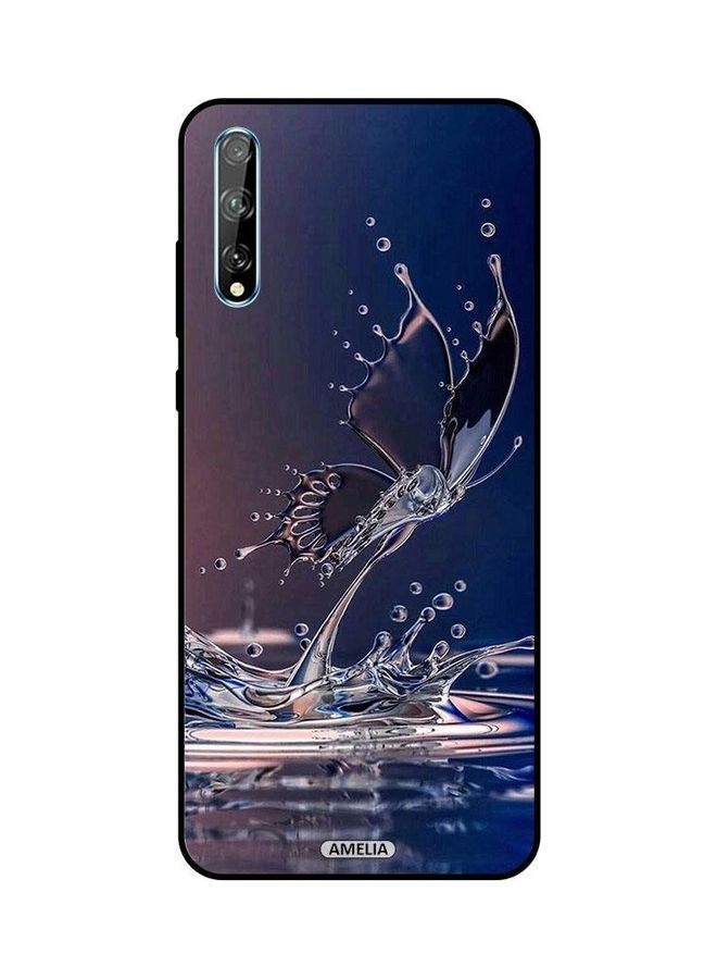 Amelia Water Drops Butterfly Print Protective Case Cover For Huawei Y8P Multicolour - Image 1