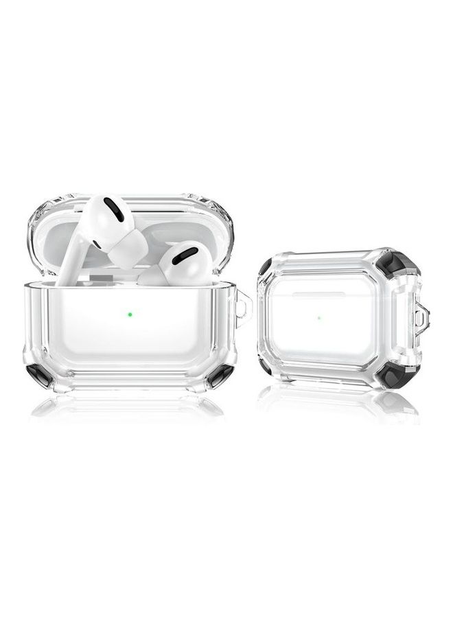 بي جي إم غطاء حماية واق مضاد للسقوط مزود بأربع زوايا لسماعة الأذن اللاسلكية مع مشبك لسماعات أبل آيربودز برو أسود/ أبيض - Image 2