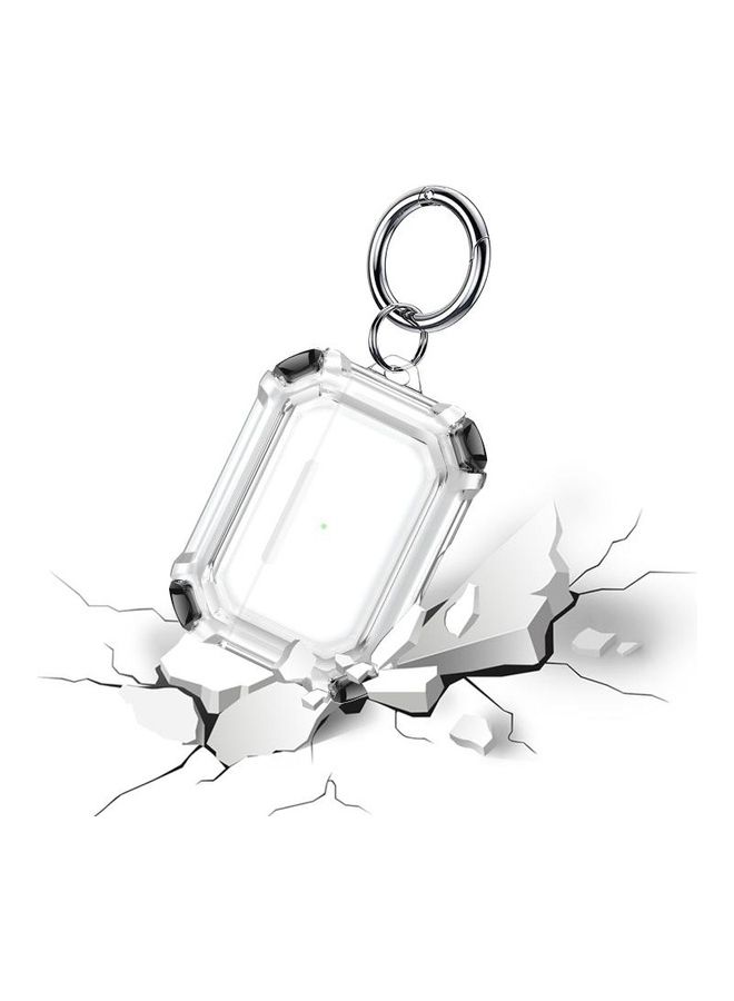 بي جي إم غطاء حماية واق مضاد للسقوط مزود بأربع زوايا لسماعة الأذن اللاسلكية مع مشبك لسماعات أبل آيربودز برو أسود/ أبيض - Image 3