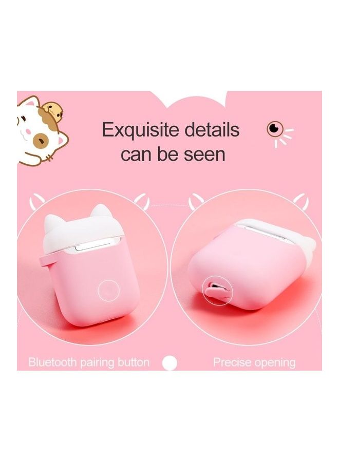 بي جي إم غطاء حماية واقٍ من السيليكون بتصميم عين قطة لطيفة لسماعات أبل آير بودز الجيل 1/ 2 متعدد الألوان - Image 2