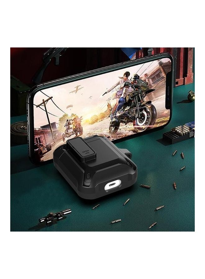 بي جي إم غطاء حماية واق مضاد للصدمات مصنوع من السيليكون بتصميم على شكل نحلة طنانة مع مفتاح لسماعات آيربودز 1/2 أسود/أزرق - Image 5