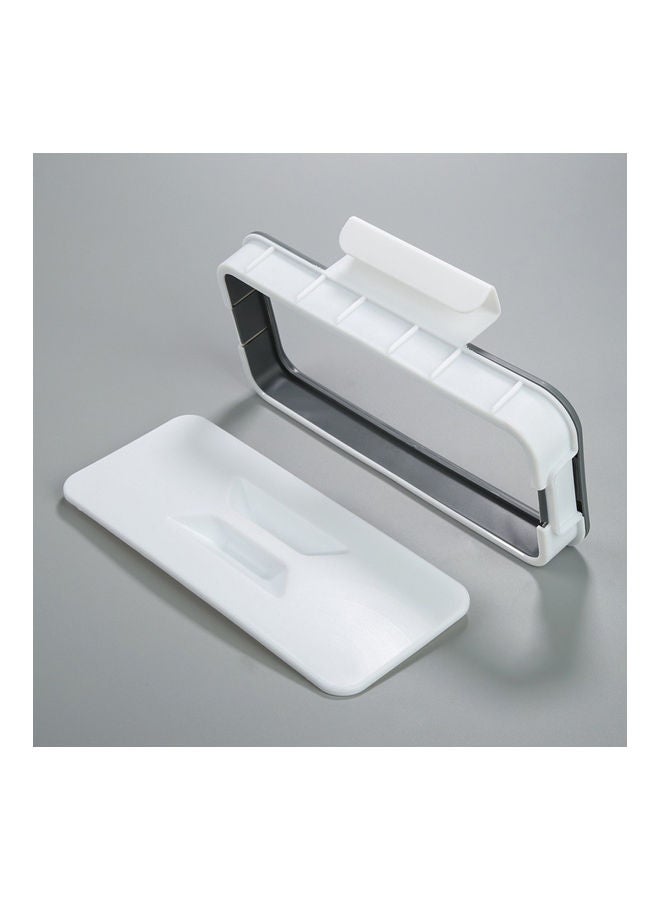 Portable Hanging Trash/Waste Bag Holder With Lid Grey/White 25x5.5x13.5cm - Image 5