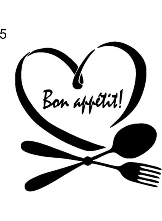 Kitchen Themed Removable Wall Sticker Black - Image 1