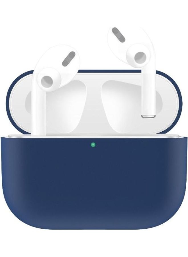 بي جي إم حافظة حماية من السيليكون بلون سادة لسماعات آير بودز برو أزرق - Image 1