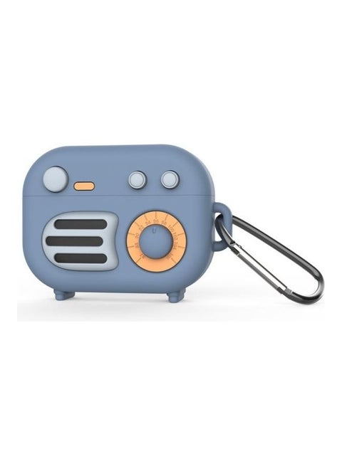 2-Piece Retro Radio Shape Protective Cover Silicone Case for AirPods Pro Multicolour