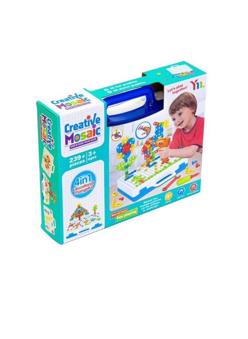 لعبة أحجيات قطع تركيب بتصميم وبناء فسيفسائي مبتكر 239 قطعة