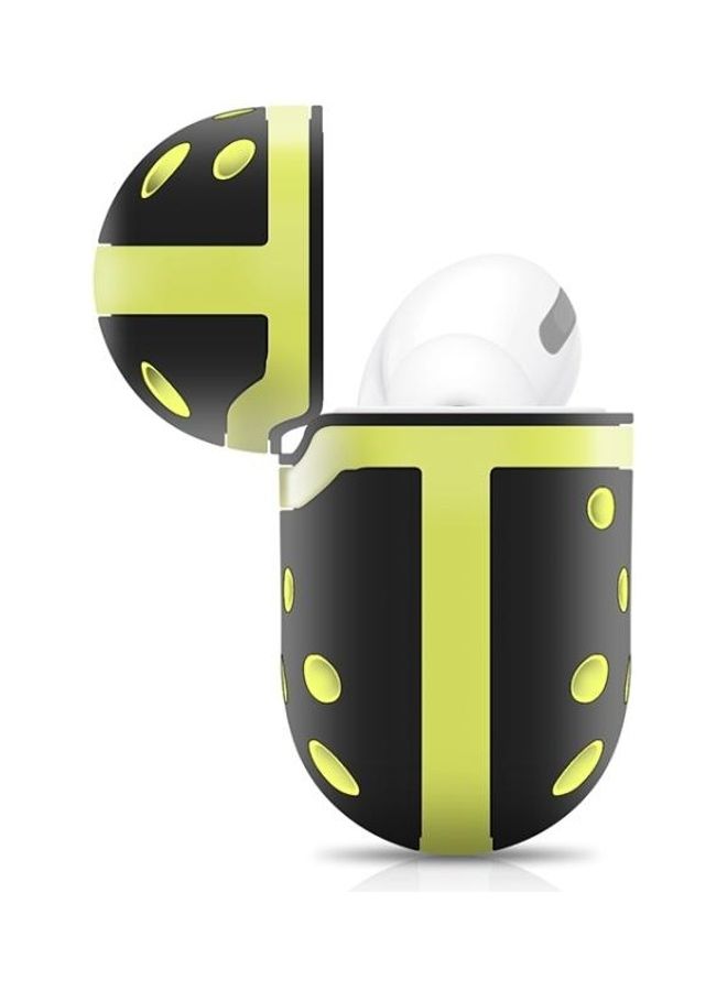 BGM Wireless Earphone Honeycomb Silicone Protective Case for AirPods Pro Black/Yellow - Image 4