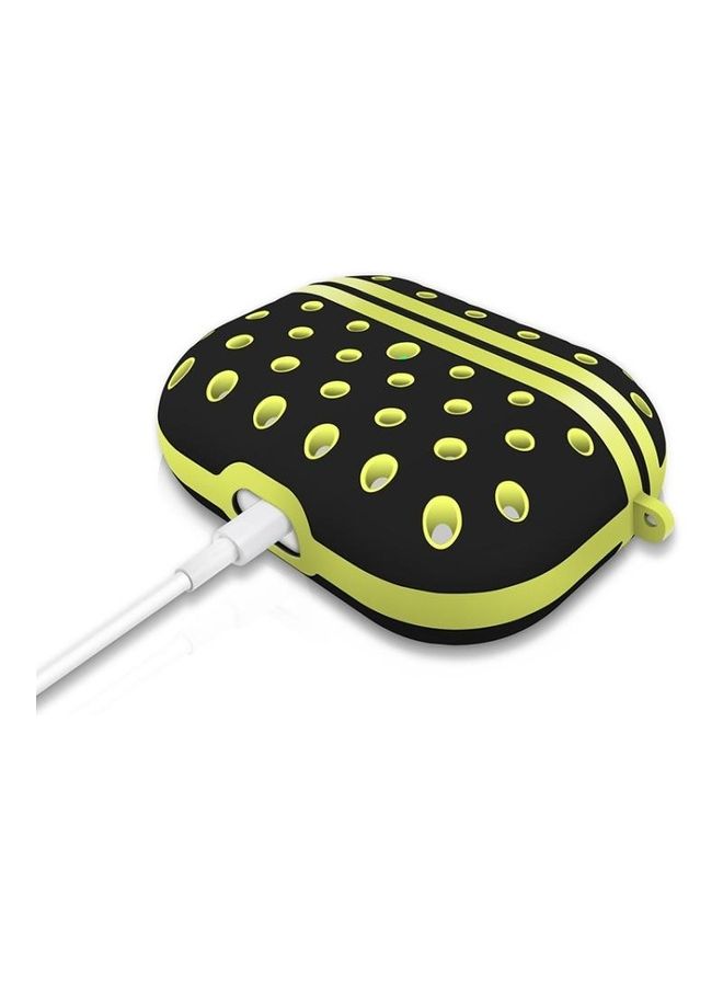 BGM Wireless Earphone Honeycomb Silicone Protective Case for AirPods Pro Black/Yellow - Image 5