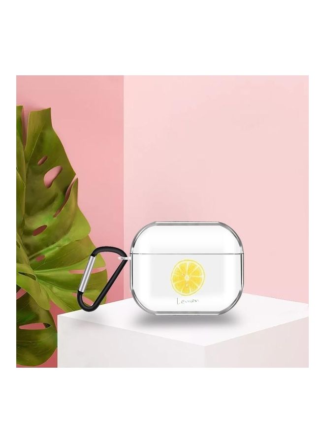 بي جي إم غطاء حماية لسماعات آير بودز برو 3 بنمط قطة أبيض/ أصفر - Image 5