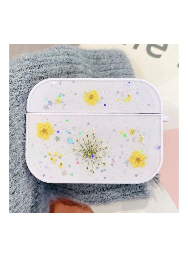 BGM Gypsophila Flowers Pattern Wireless Earphone Protective Case For AirPods Pro Multicolour - Image 1
