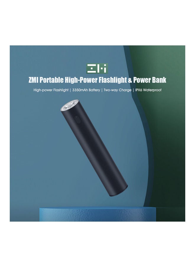 ZMI 3350mAh Power Bank Portable High-Power Flashlight Black 14 x 3 x 3cm - Image 4