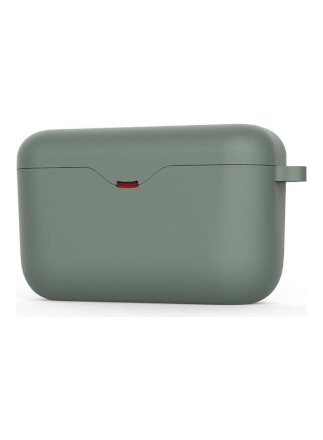 BGM 2-Piece Liquid Silicone Protective Cover Case for Sony WF-H800 Green - Image 1