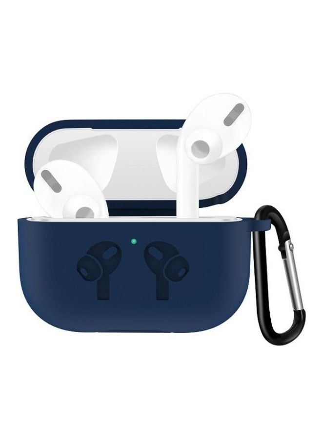 BGM Silicone Flip Cover Earphone Protective Case with Anti-drop Buckle For AirPods Pro Blue - Image 1