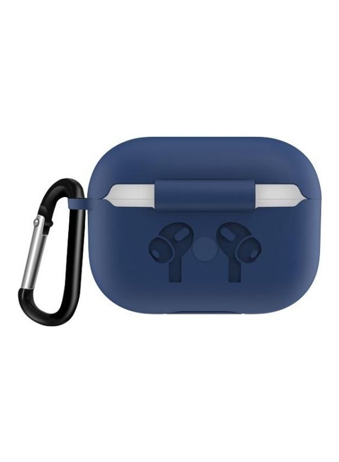 BGM Silicone Flip Cover Earphone Protective Case with Anti-drop Buckle For AirPods Pro Blue - Image 2