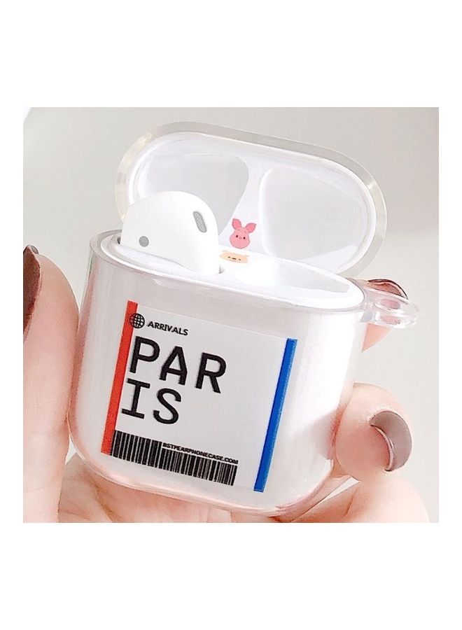 بي جي إم غطاء حماية واق من البولي يوريثان الحراري مزين بملصق تذكرة سفر لسماعات أبل آيربودز 1/2 متعدد الألوان - Image 2