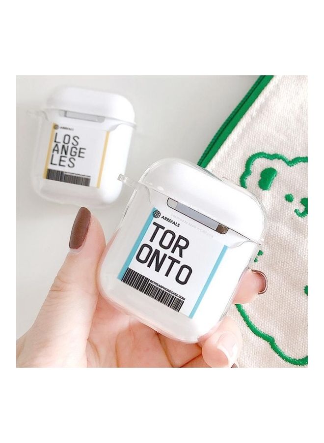 بي جي إم غطاء حماية واق من البولي يوريثان الحراري مزين بملصق تذكرة سفر لسماعات أبل آيربودز 1/2 متعدد الألوان - Image 4