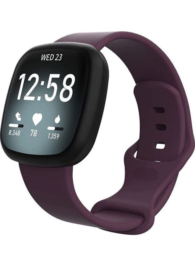 MARGOUN Replacement Band Silicone Sport Strap for Fitbit Versa 3/Sense SmartWatch Purple - Image 1