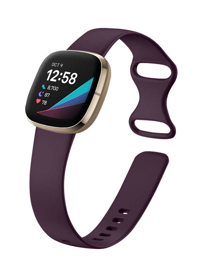 MARGOUN Replacement Band Silicone Sport Strap for Fitbit Versa 3/Sense SmartWatch Purple - Image 3