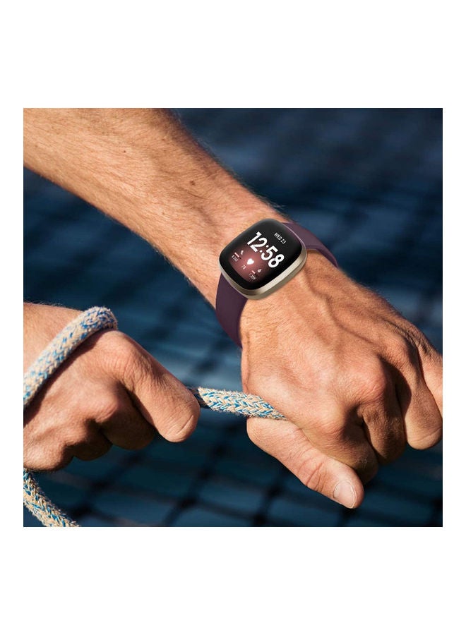 MARGOUN Replacement Band Silicone Sport Strap for Fitbit Versa 3/Sense SmartWatch Purple - Image 5