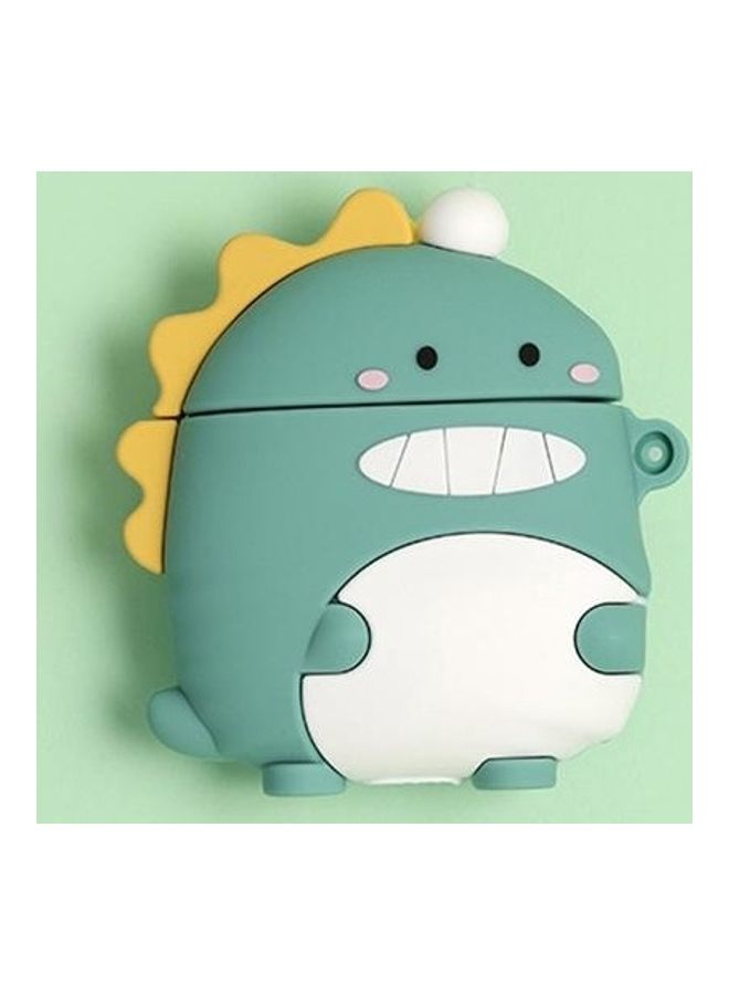 BGM Cute Little Dinosaur Shaped Earphone Silicone Protective Case with Hook For Apple  AirPods Multicolour - Image 1